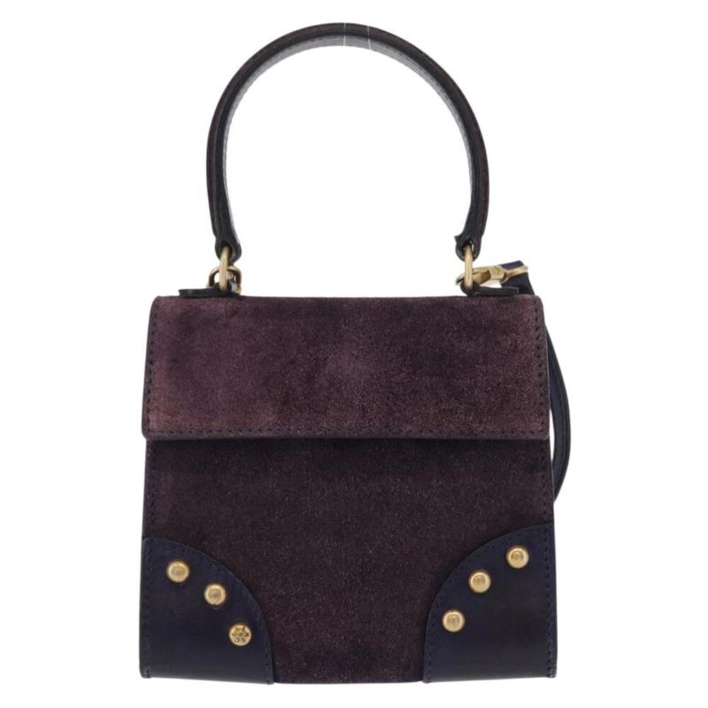 Celine Handbag Suede Purple Suede Handbag